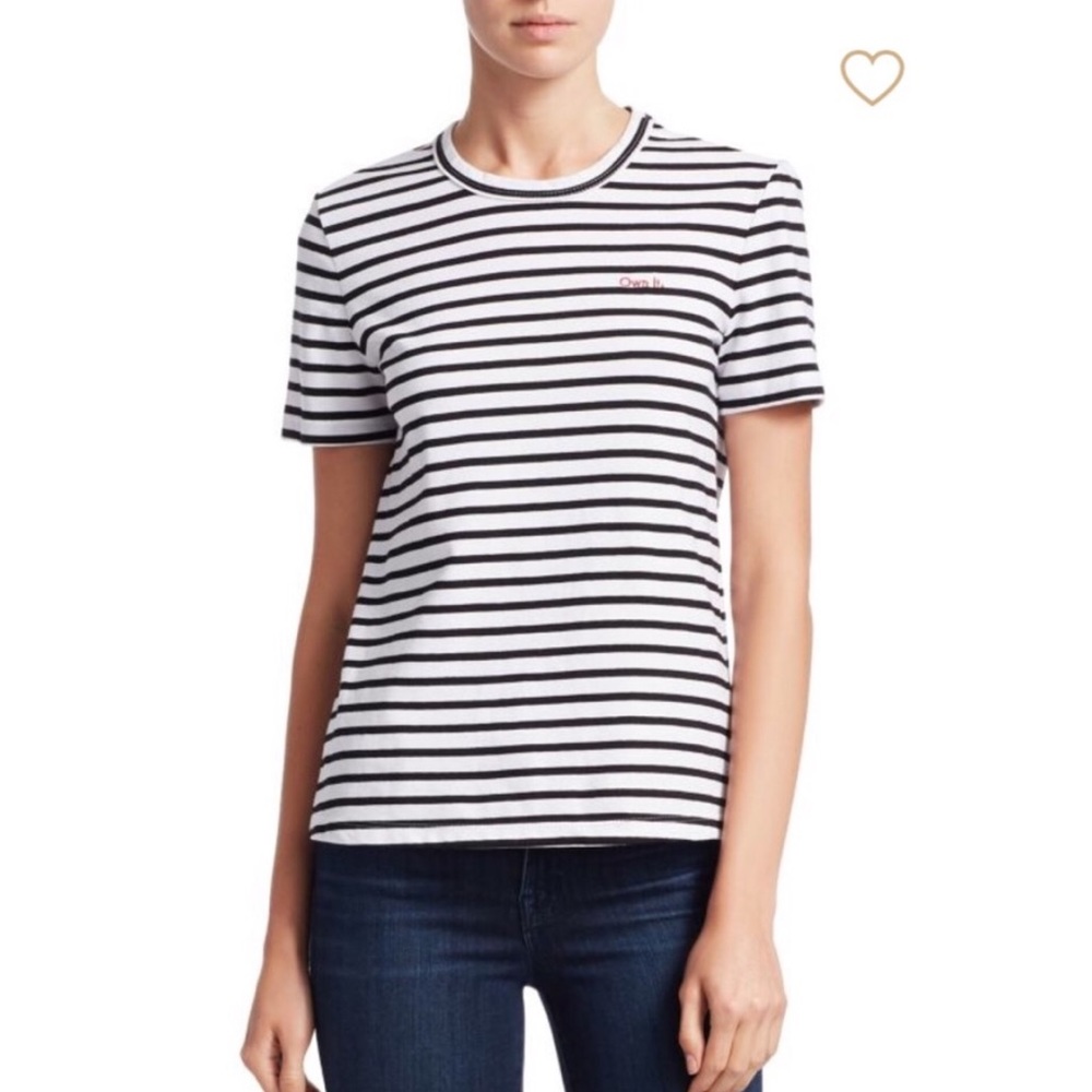 ALC cotton striped tee